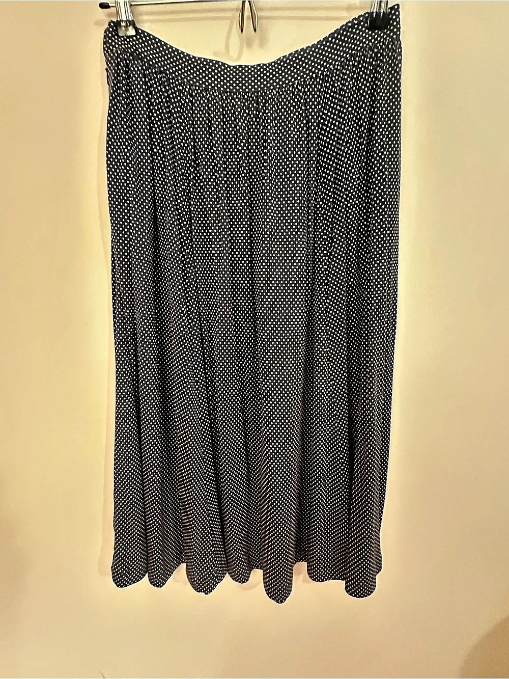 A.P.C. Polka Dot Midi Skirt in Black & White Size Medium